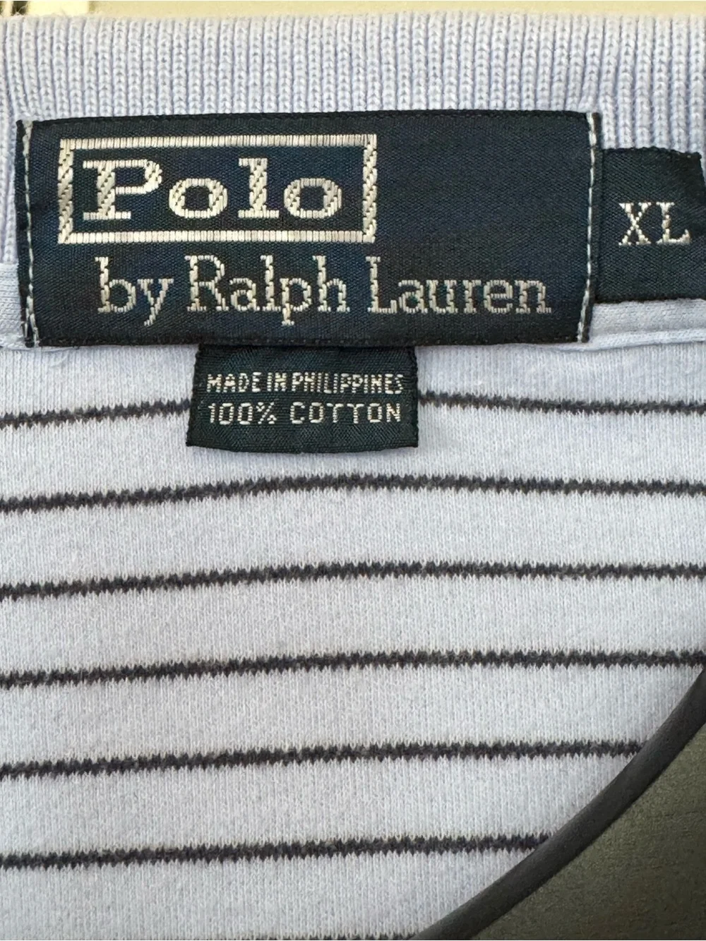 Ralph Lauren Light Blue & Navy Striped Polo Shirt